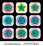 rounded star icon. vector  ... | Shutterstock .eps vector #193707833