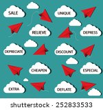discount sign paper icon.... | Shutterstock .eps vector #252833533