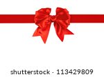 red bow isolated on white... | Shutterstock . vector #113429809