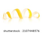 curl of lemon peel. vector... | Shutterstock .eps vector #2107448576