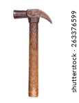 Old Hammer Isolated On A White...