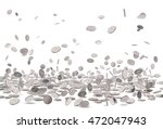 Falling silver coins