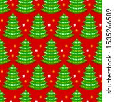 christmas tree. seamless... | Shutterstock .eps vector #1535266589