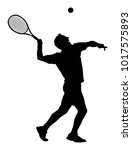 man tennis player vector... | Shutterstock .eps vector #1017575893