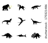set of dinosaurus vector black... | Shutterstock .eps vector #170321486