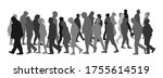 crowd of people walking vector... | Shutterstock .eps vector #1755614519