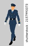 elegant pilot in uniform... | Shutterstock .eps vector #2157993373
