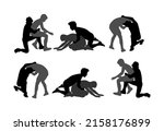 wrestlers boys wrestling vector ... | Shutterstock .eps vector #2158176899