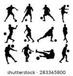 different poses of soccer... | Shutterstock .eps vector #283365800