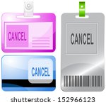 cancel. id cards. raster... | Shutterstock . vector #152966123