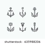 abstract monoline geometry... | Shutterstock .eps vector #635988206