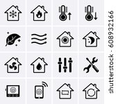 Heating And Cooling Icons. Hvac ...