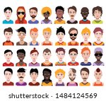 people avatars. vector women ... | Shutterstock .eps vector #1484124569