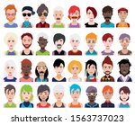 people avatars. vector women ... | Shutterstock .eps vector #1563737023