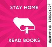 stay home. stay home and read... | Shutterstock .eps vector #1680336229