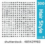 set of hair style icons | Shutterstock .eps vector #485429983