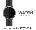 luxury silver watch for man and ... | Shutterstock .eps vector #517338946