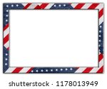 American flag frame border on...