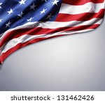 Closeup of american flag on...