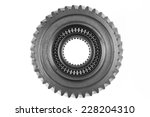metal gear on plain background | Shutterstock . vector #228204310