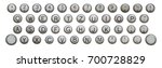 buttons of keyboard of old... | Shutterstock . vector #700728829