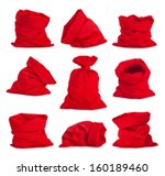 Set Of Santa Claus Red Bags ...