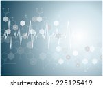 molecule heart healthcare and... | Shutterstock .eps vector #225125419
