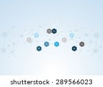 molecules concept of neurons... | Shutterstock .eps vector #289566023