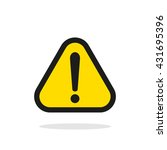 warning sign  yellow warning... | Shutterstock .eps vector #431695396
