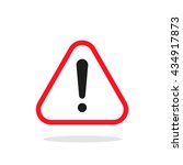 red triangle attention or... | Shutterstock .eps vector #434917873