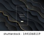abstract vector black and gold... | Shutterstock .eps vector #1441068119