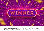 neon light winner retro... | Shutterstock .eps vector #1467742790
