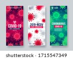 set of coronavirus background.... | Shutterstock .eps vector #1715547349