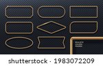 set of realistic golden metal... | Shutterstock .eps vector #1983072209