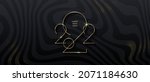 golden 2022 new year logo on... | Shutterstock .eps vector #2071184630