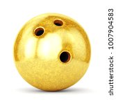 Bowling Ball With Golden Marble ...