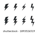 thunderbolt signs on white... | Shutterstock .eps vector #1893526519