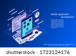 mobile application development  ... | Shutterstock .eps vector #1723124176