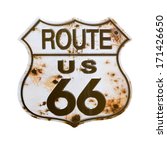Old Rusted Route 66 Sign...
