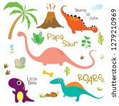 adorable dinosaurs isolated on... | Shutterstock .eps vector #1279210969