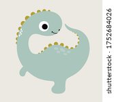 little dinosaur illustration.... | Shutterstock .eps vector #1752684026