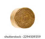 Small photo of dryround bale isolated on white background