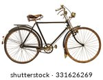 Vintage Rusted Bicycle Isolated ...