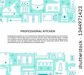 professional kitchen equipment... | Shutterstock .eps vector #1344971423