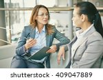 Hr manager asking questions to female candidate