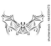 decorative bat element tattoo | Shutterstock .eps vector #464355473