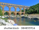 Ancient Arches Of Pont Du Gard...