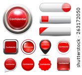confidential   button  | Shutterstock .eps vector #263172050