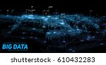 vector abstract 3d big data... | Shutterstock .eps vector #610432283