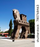 Small photo of Canakkale, Turkey - February 10, 2016 : The Trojan Horse is a tale from the Trojan War about the subterfuge that the Greeks used to enter the city of Troy and win the war.